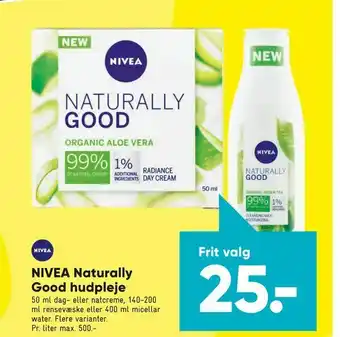 Bilka NIVEA Naturally Good hudpleje tilbud