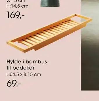 Bilka Hylde i bambus til badekar tilbud