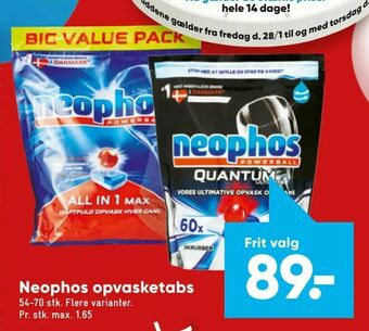 Bilka Neophos opvasketabs tilbud