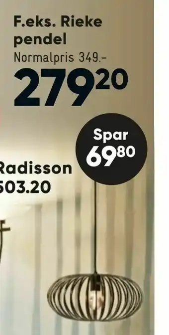 Bilka Rieke pendel tilbud
