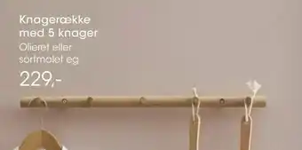 Bilka Knagerække med 5 knager tilbud