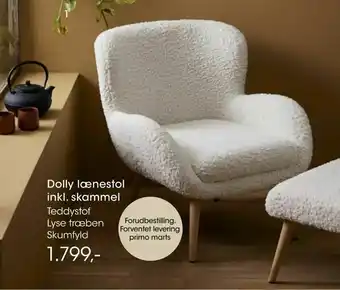 Bilka Dolly lænestol inkl. skammel tilbud