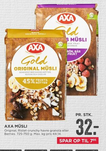 MENY Axa müsli tilbud