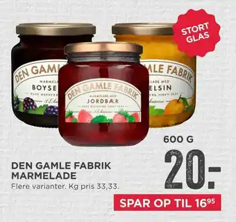 MENY Marmelade den gamle fabrik tilbud