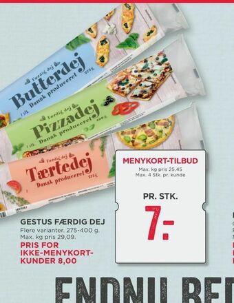 MENY Gestus færdig dej tilbud