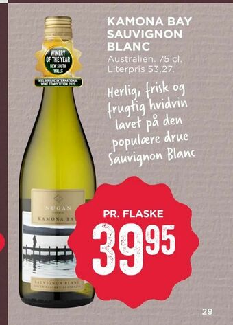 MENY Kamona bay sauvignon blanc tilbud