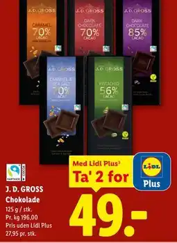 Lidl J. D. GROSS Chokolade, App-pris tilbud