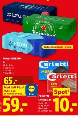 Lidl ROYAL UNIBREW Øl tilbud