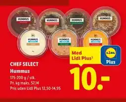 Lidl CHEF SELECT Hummus, App-pris tilbud