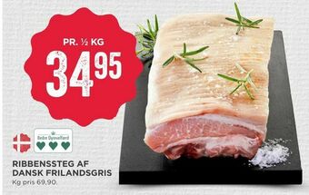 MENY Ribbenssteg af dansk frilandsgris tilbud