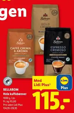 Lidl BELLAROM Hele kaffebønner, App-pris tilbud