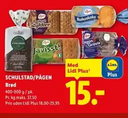 Lidl SCHULSTAD/PÅGEN Brød, App-pris tilbud
