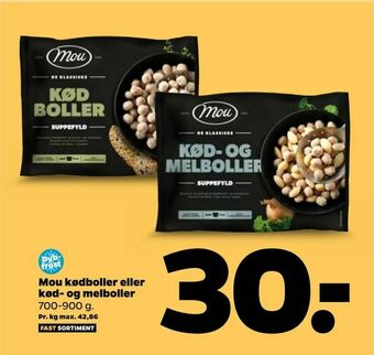 Netto Mou kødboller eller kød- og melboller tilbud
