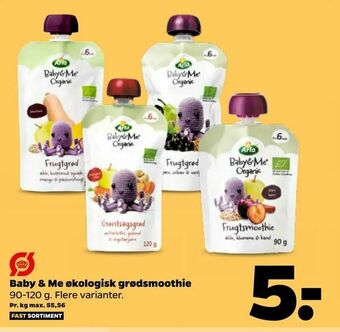 Netto Baby & Me økologisk grødsmoothie tilbud