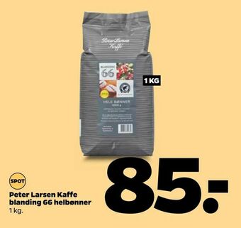 Netto Peter Larsen Kaffe blanding 66 helbønner tilbud