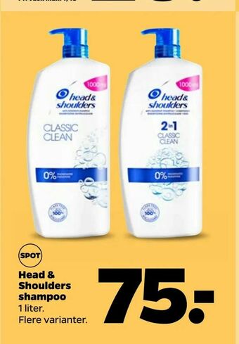 Netto Head & Shoulders shampoo tilbud