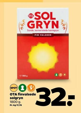 Netto OTA finvalsede solgryn tilbud