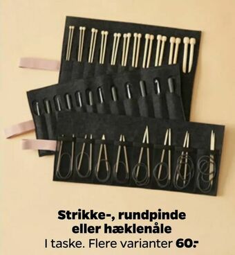 Netto Strikke-, rundpinde eller hæklenåle tilbud