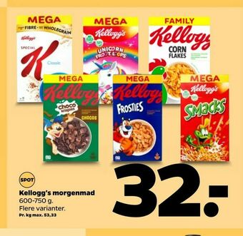 Netto Kellogg's morgenmad tilbud