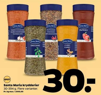 Netto Santa Maria krydderier tilbud