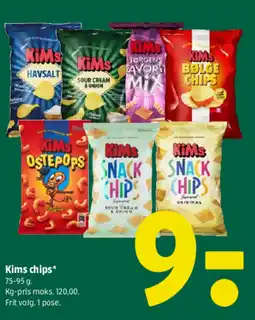 Coop 365 Kims chips tilbud