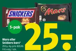 Coop 365 Mars eller Snickers bars tilbud
