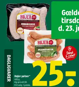 Coop 365 Højer pølser tilbud