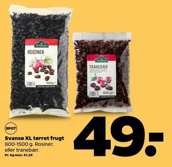 Netto Svansø XL tørret frugt tilbud