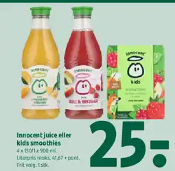 Coop 365 Innocent juice eller kids smoothies tilbud