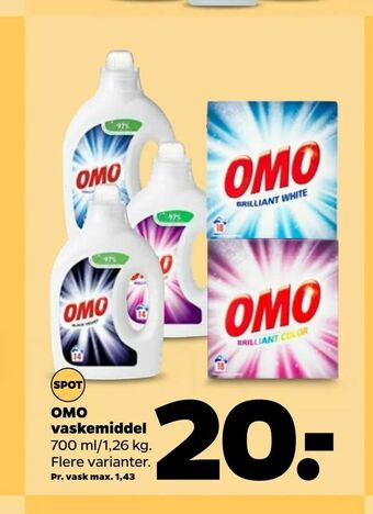 Netto OMO vaskemiddel tilbud