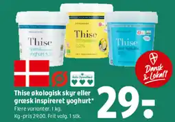 Coop 365 Thise økologisk skyr eller græsk inspireret yoghurt tilbud
