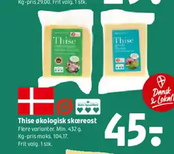 Coop 365 Thise økologisk skæreost tilbud