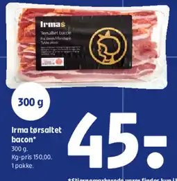 Coop 365 Irma tørsaltet bacon tilbud