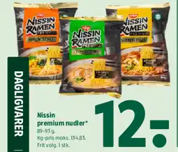 Coop 365 Nissin premium nudler tilbud