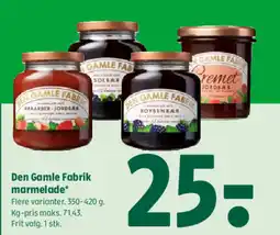 Coop 365 Den Gamle Fabrik marmelade tilbud