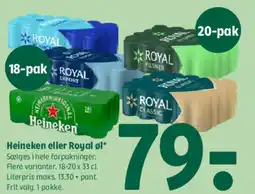 Coop 365 Heineken eller royal øl tilbud