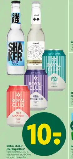 Coop 365 Mokai, Shaker eller Royal Club tilbud