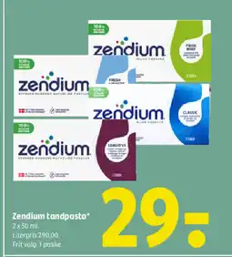 Coop 365 Zendium tandpasta tilbud