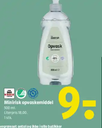 Coop 365 Minirisk opvaskemiddel tilbud