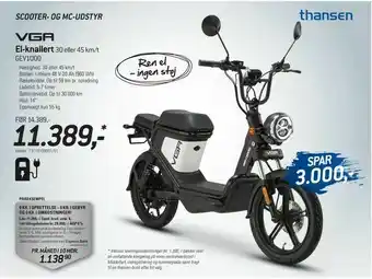 Thansen El-knallert 30 eller 45 km/t GEV1000 tilbud