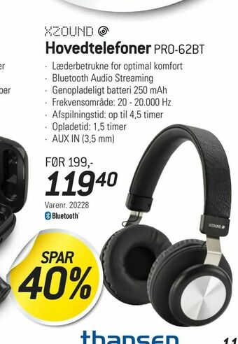Thansen Hovedtelefoner tilbud