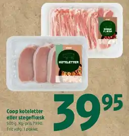 Coop 365 Coop koteletter eller stege/flæsk tilbud