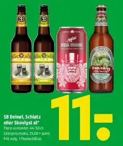 Coop 365 SB Deleøl, Schøtz eller Skovlyst øl tilbud