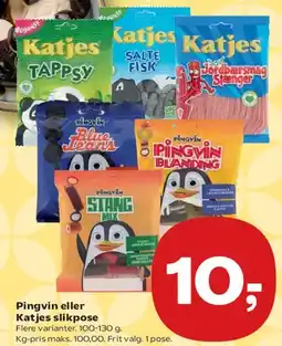 SuperBrugsen Pingvin eller Katjes slikpose tilbud