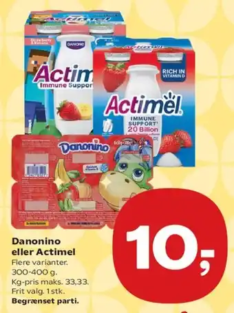 SuperBrugsen Danonino eller Actimel tilbud
