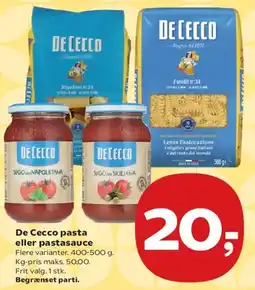SuperBrugsen De Cecco pasta eller pastasauce tilbud