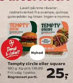 SuperBrugsen Tempty circle eller square tilbud