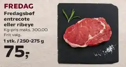 SuperBrugsen Fredagsbøf - entrecote eller ribeye tilbud