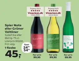 SuperBrugsen Spier Note eller Grüner Veltliner tilbud