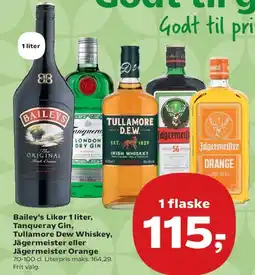 SuperBrugsen Bailey's, Tanqueray, Tullamore Dew eller Jägermeister tilbud